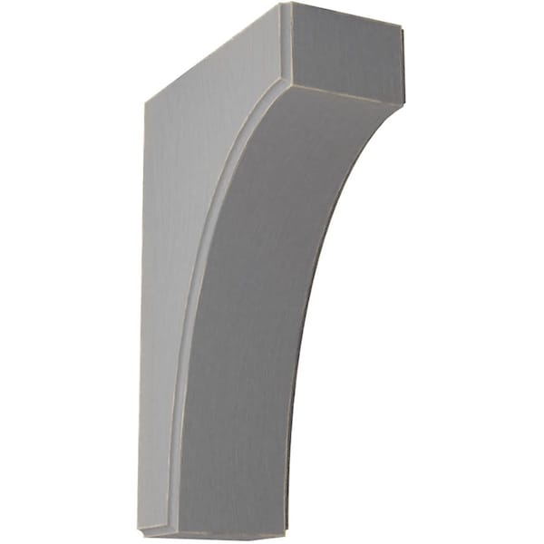 Ekena Millwork 3 1/2"W x 8"D x 12"H Clarksville Wood Vintage Decor Bracket, Pebble Grey BKTWD04X08X12CVPG - main